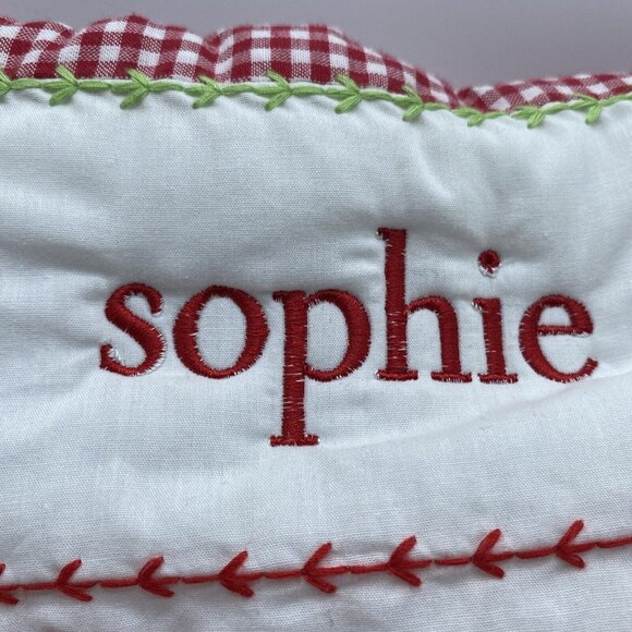 Pottery Barn Kids sophie Stocking Santa Train Christmas Holiday Xmas Quilted - Picture 2 of 12